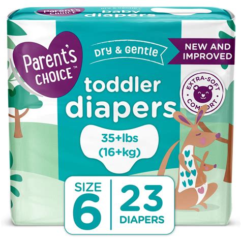 The printed designs on the diaper fade when wet so you know exactly when it is time for a change. Parent's Choice diapers are ultra-absorbent for leakage protection any time and offer up to 12 hours of protection. This package comes with 31 diapers, making it easy to stock up. They are ideal for little ones in stage 4, 22-37 lbs. 